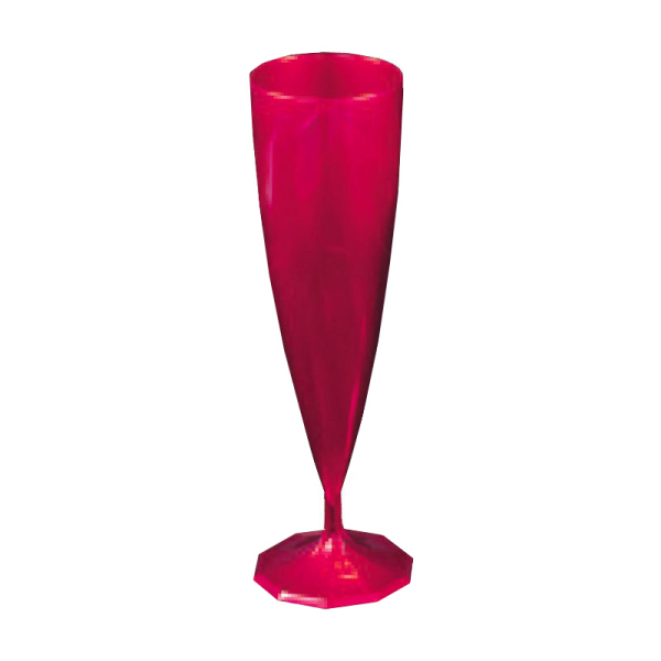 flûte à champagne monobloc de luxe design rose magenta (13 cl) x 10