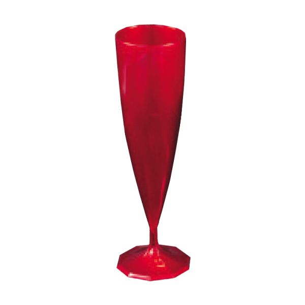 flûte à champagne monobloc de luxe design rouge carmin (13 cl) x 10