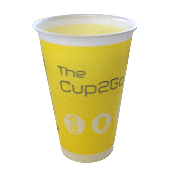 gobelet isotherme cup 2 go jaune 25 cl x 45