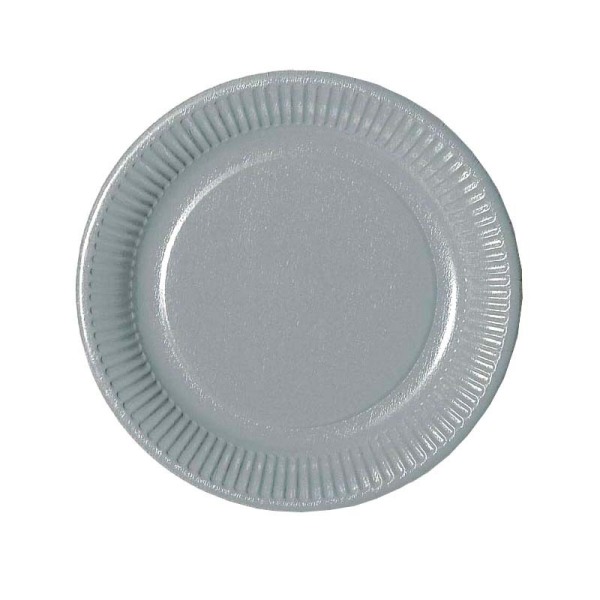 assiette en carton gris (23 cm) x 20