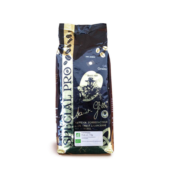café en grain bio max 100% arabica saint gilles brocéliande - 1 kg