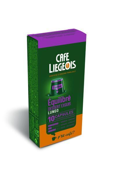 10 capsules compatible nespresso® equilibre - café liegeois