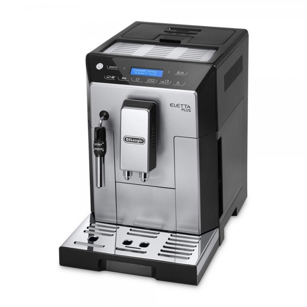 machine à café noire et argent eletta plus de'longhi ecam 44.620.s