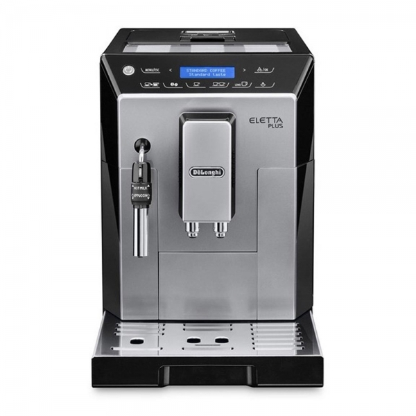 machine à café noire et argent eletta plus de'longhi ecam 44.620.s