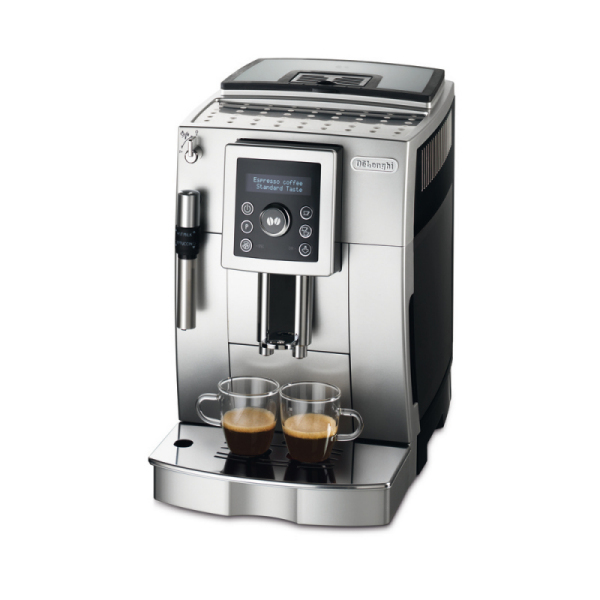 machine à café argent broyeur à grains ecam de'longhii ecam 23.440.sb