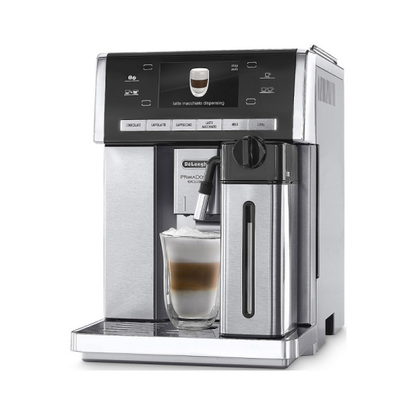 machine à café argent primadonna exclusive de'longhi esam 6900.m