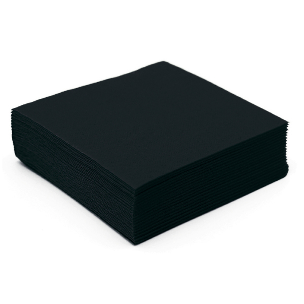 serviette papier micro gaufrée noir (38 cm) x 50