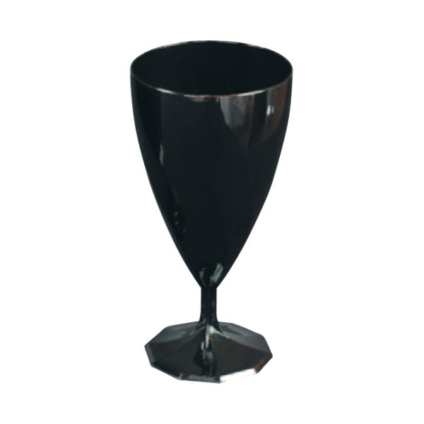 verre à vin jetable design noir x 6