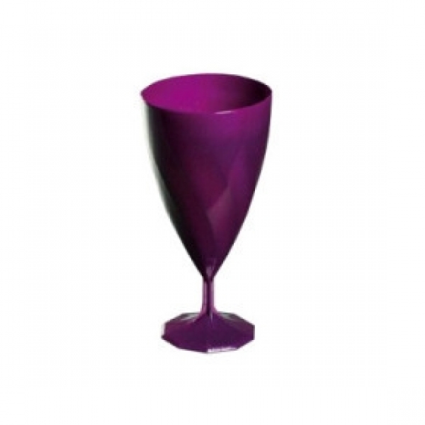 verre cristal à vin jetables design pourpre pailletés x 6