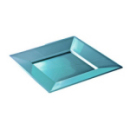 Assiette carrée plastique turquoise Prestige (18 cm) x 12