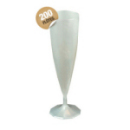Flûte à champagne monobloc de luxe design blanc nacré x 200