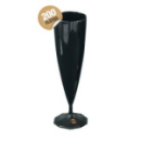Flûte à champagne monobloc de luxe design noir 13 cl x 200