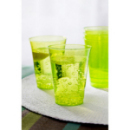10 verres en plastique rigide vert anis 20 cl
