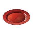 Assiette ronde en plastique rigide rouge carmin (24 cm) x 12