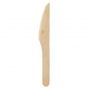 100 Couteaux en bois biodégradables 16.5 cm