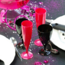 Flûte à champagne monobloc de luxe design rose magenta 13 cl x 200