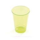 10 verres en plastique rigide vert anis 20 cl