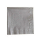 Serviette 3 plis papier micro gaufrée métallisé argent (33 cm) x 20  