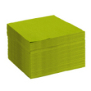 Serviette vert pomme papier microgaufré 38cm double épaisseur - Lot de 50