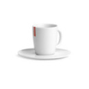 Tasse à café avec soucoupe en porcelaine blanche Esprit Home - Lot de 2