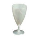verre à vin jetable design blanc nacré x 6