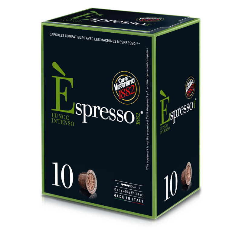 Capsules Espresso Lungo Intenso VERGNANO pour Nespresso - Boîte de 50
